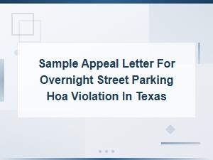How to Appeal an Hoa Parking Violation in Texas