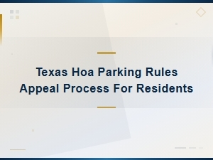 Texas Hoa Parking Rule Appeal Letter Sample