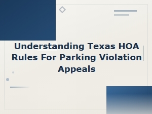 Texas Hoa Parking Violation Appeals Guide